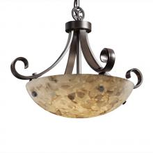 Justice Design Group ALR-9741-25-DBRZ-F1-LED-3000 - 18&#34; Pendant Bowl - Scrolls w/ Finials