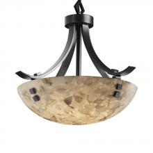 Justice Design Group ALR-9751-25-MBLK-F1-LED-3000 - 18&#34; Pendant Bowl - Flat Bars w/ Finials