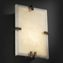 Justice Design Group CLD-5551-MBLK-LED-2000 - Clips Rectangle Wall Sconce (ADA)