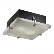 Justice Design Group CLD-5557-DBRZ - Clips 16&#34; Square Flush-Mount