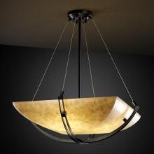 Justice Design Group CLD-9721-25-MBLK-LED-3000 - 18&#34; Pendant Bowl w/ Crossbar