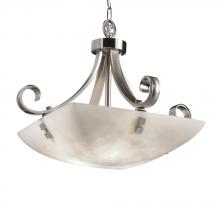 Justice Design Group CLD-9741-25-NCKL-F1-LED-3000 - 18&#34; Pendant Bowl - Scrolls w/ Finials