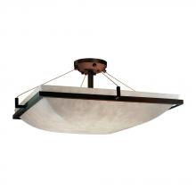 Justice Design Group CLD-9781-25-DBRZ-LED3-3000 - 18&#34; Square LED Semi-Flush Bowl w/ Ring