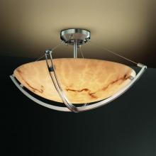 Justice Design Group FAL-9712-25-NCKL-LED-5000 - 24&#34; Semi-Flush Bowl w/ Crossbar