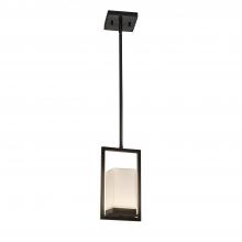 Justice Design Group FSN-7515W-OPAL-MBLK - Laguna 1-Light LED Outdoor Mini-Pendant