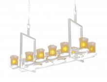Justice Design Group GLA-8720-16-WHTW-DBRZ - Dakota 12-Up & 5-Downlight Bridge Chandelier (Short)