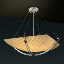 Justice Design Group PNA-9721-25-PLET-MBLK-LED-3000 - 18&#34; Pendant Bowl w/ Crossbar