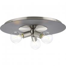 Progress P350248-009 - Trimble Collection Three-Light Brushed Nickel 18&#34; Flush Mount