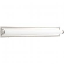 Progress P300094-009-30 - Concourse LED Collection 36&#34; Brushed Nickel Etched White Glass Modern Bath Vanity Light