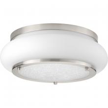 Progress P350081-009-30 - One-Light 12&#34; LED Opal-Linen Flush Mount