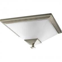 Progress P3852-09 - Clifton Heights Collection Brushed Nickel Two-Light 15&#34; Flush Mount