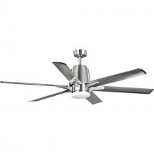 Progress P250026-009-30 - Arlo Collection 60&#34; Indoor/Outdoor Six-Blade Brushed Nickel Ceiling Fan