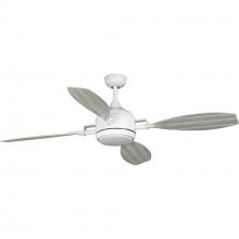 Progress P250040-028-30 - Rudder Collection Indoor/Outdoor 56&#34; Four-Blade Satin White Ceiling Fan