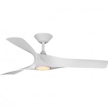 Progress P250060-028-30 - Ryne Collection 52&#34; 3-Blade Matte White LED Transitional Indoor/Outdoor DC Ceiling Fan