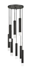 CAL Lighting FX-3723-8P-GM - 24&#34; Height Aluminum Cast Pendant in Gun Metal Finish
