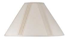 CAL Lighting SH-1003-OW - 12&#34; Tall Off White Side Pleated Linen Shade