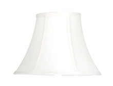 CAL Lighting SH-1062 - 9&#34; Tall White Bell Stretched Faux Silk Shade