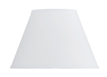 CAL Lighting SH-1333 - 8.5&#34; Tall White Round Hardback Fabric Shade