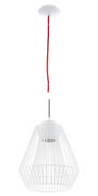 Eglo 200858A - 1x50W Wire Cage Pendant w/ White Finish