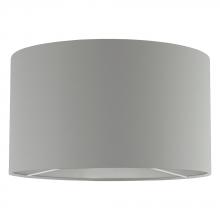 Eglo 202059A - Drum Lamp Shade w/ a Grey Fabric Exterior and Silver Interior