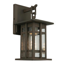 Eglo 202887A - 1 LT Outdoor Wall Light w/ Matte Bronze Finish & Clear Seeded Glass