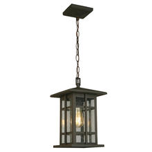 Eglo 202891A - 1x60W Outdoor Pendant With Matte Bronze Finish & Clear Seeded Glass