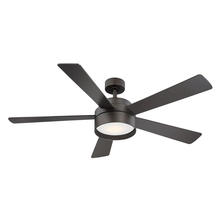 Eglo 203231A - 5 Blade Ceiling Fan w/ Bronze Finish, Bronze Colored Blades & Integrated LED Light Ki