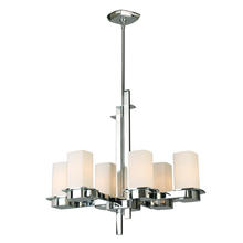 Eglo 203976A - 6x60W Chandelier w/ Chrome Finish & Frosted Opal Glass