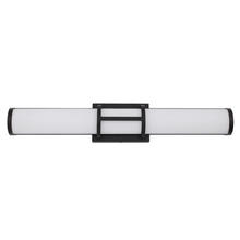 Eglo 204131A - LED Bath/Vanity Light w/ Matte Black Finish & White Acrylic Shade