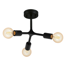 Eglo 204293A - 3 LT Open Bulb Pendant or Ceiling Light w/ Black finish