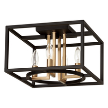 Eglo 204604A - 4x60W open frame ceiling light With a matte black and gold finish