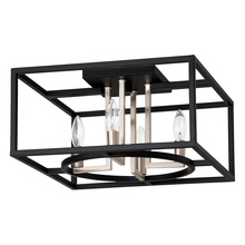 Eglo 204607A - 4x60W open frame ceiling light With a matte black and brushed nickel finish