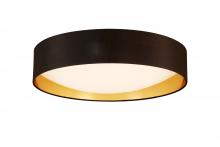 Eglo 204724A - LED Ceiling Light - 20&#34; black exterior and Gold Interior fabric Shade With acrylic diffuser