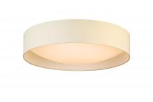 Eglo 204726A - LED Ceiling Light - 20&#34; White Fabric Shade With Acrylic White Diffuser