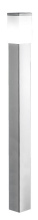Eglo 86389A - 1 LT Outdoor Post Light w/ Stainless Steel Finish & Opal Frosted Glass Shade