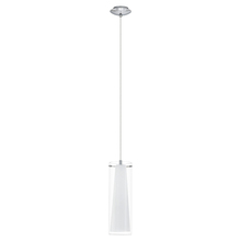 Eglo 89832A - 1 LT Mini Pendant w/ Chrome Finish & Clear & White Glass Shade