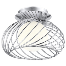 Eglo 91166A - 1x40W Ceiling Light w/ Chrome Finish & Opal Frosted Glass
