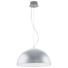 Eglo 92955A - 1 LT Pendant w/ Silver Finish & Silver Dome Metal Shade