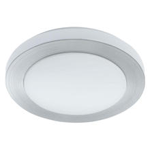 Eglo 93288A - 1 LT Integrated LED Ceiling Light w/ Brushed Aluminum Finish & White Plastic Diffuser