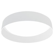 Eglo 93388A - 1x22W LED Ceiling Light With White Glass and White Fabric Shade