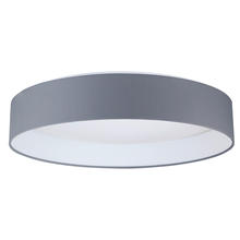 Eglo 93397A - 1x22W LED Ceiling Light With White Glass and Charcoal Grey Fabric Shade