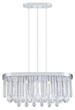Eglo 93424A - 7 LT Oval Pendant w/ Chrome Finish & Clear Crystals