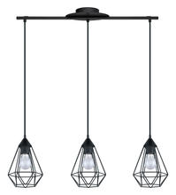 Eglo 94189A - 3 LT Open Frame Geometric Pendant w/ a Matte Black Finish