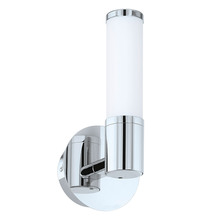 Eglo 95141A - 1LT LED Bath/Vanity Light w/ Chrome Finish & White Glass Shade