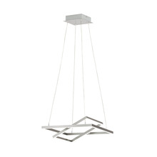 Eglo 96814A - LED Pendat w/ Matte Nickel Finish & White Acrylic Diffuser