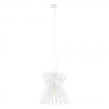 Eglo 97949A - 1 LT Pendant w/ White Finish & White Metal Shade