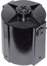 Dabmar P-BRK-P11/B - POST TOP FITTER FOR 3&#34; POST W/ 1/2&#34; THREAD NPT (BLACK)