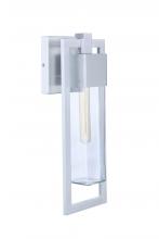 Craftmade ZA4014-SA - Perimeter 1 Light Medium Outdoor Wall Lantern in Satin Aluminum