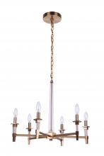 Craftmade 53226-SB - Tarryn 6 Light Chandelier in Satin Brass