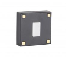 Craftmade PB5015-FBSB - Surface Mount LED Lighted Push Button in Flat Black w/ Satin Brass Accents